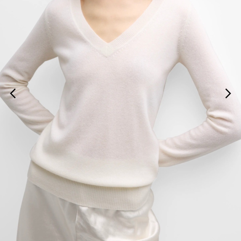 Neiman Marcus 2-Ply Cashmere Sweater Womens Size S Beige